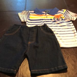 Boys two piece matching shorts set